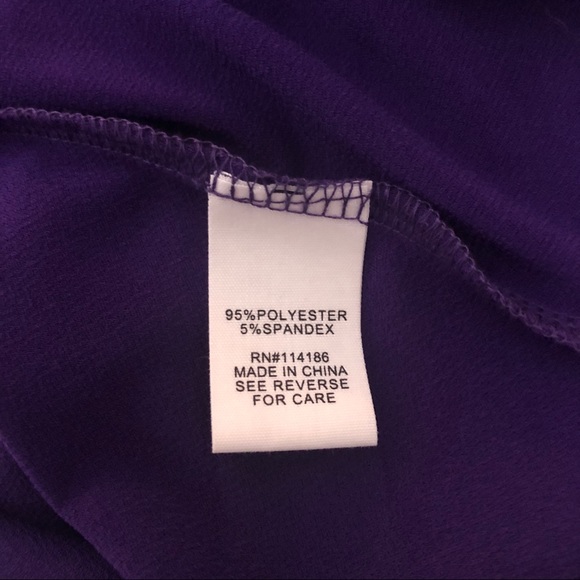 NEW!!! 89th & Madison purple zip front blouse 1X - Picture 8 of 8